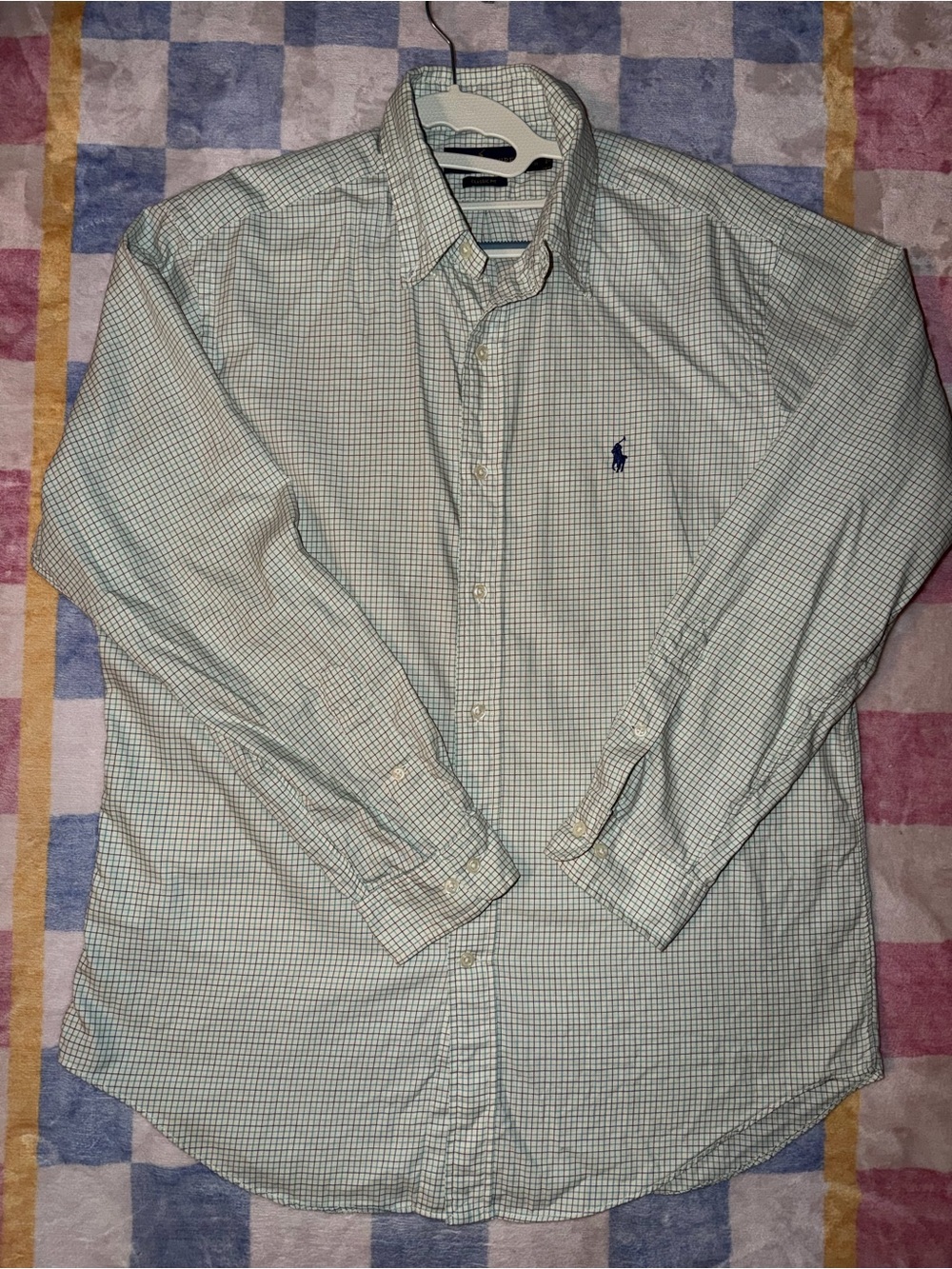 Shirt by Ralph Lauren Light blue and White Small Check Button-Down Shirt